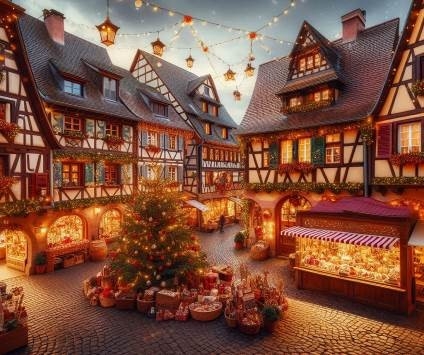 MERCATINI DI NATALE RIQUEWIHR, RIBEAUVILLÉ, KAYSERSBERG ed EGUISHEIM: borghi fiabeschi lungo la Strada dei Vini d’Alsazia Tour in bus