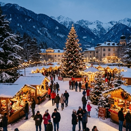 MERCATINI DI NATALE - LEVICO TERME antica favola nel Parco degli Asburgo e PERGINE VALSUGANA Gite in giornata